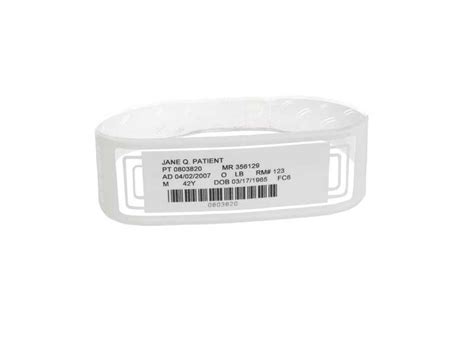 zebra omniband wristbands  ZBR2002 inlay designed to provide improved read ranges when used against the human body